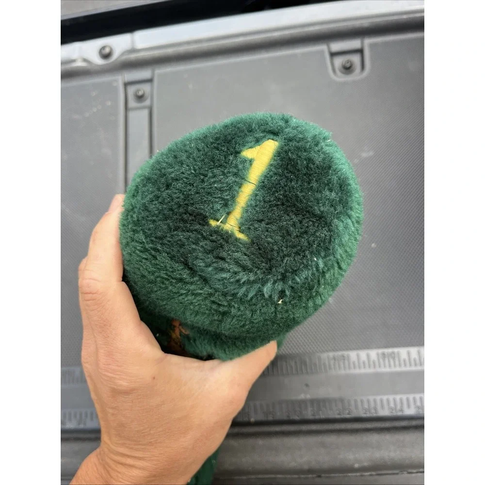 Vintage Big Tas Plush Green Kangaroo head cover 1 Wood Iron